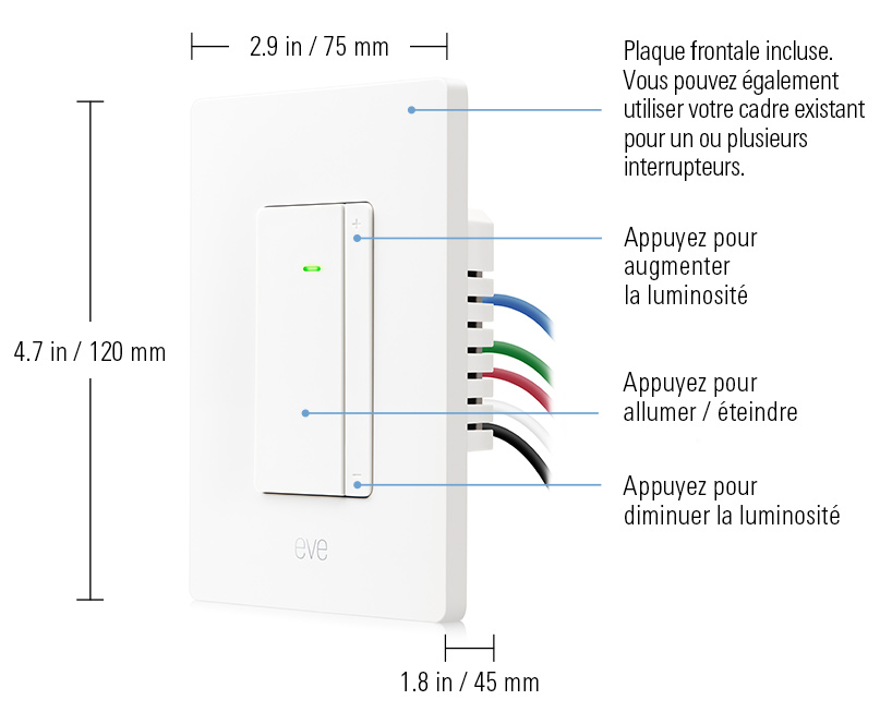 Hardware Features Eve Dimmer Switch