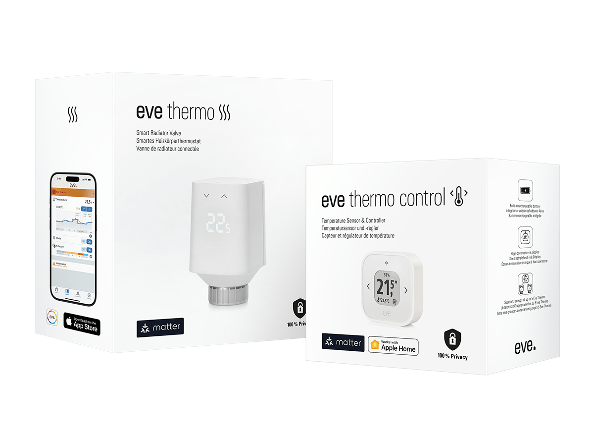 Eve Thermo Comfort Set: Eve Thermo (5th generation) + Eve Thermo Control