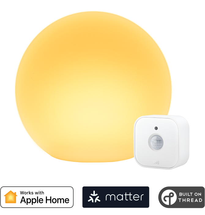 Eve Flare and Eve Motion compatible for Apple Home, Matter and Thread-enabled